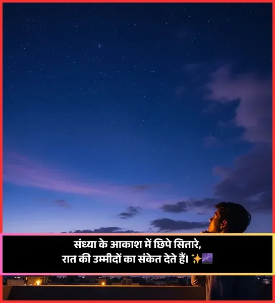 Good Evening Shayari in Hindi Text for Friend Good Evening Shayari in Hindi Text for Friend